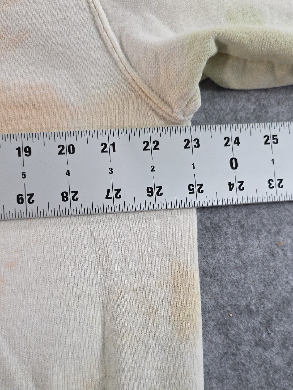 Women's XL Classic Tie-Dye Crewneck Sweatshirt in Pastel Green and Beige - Picture 4 of 6